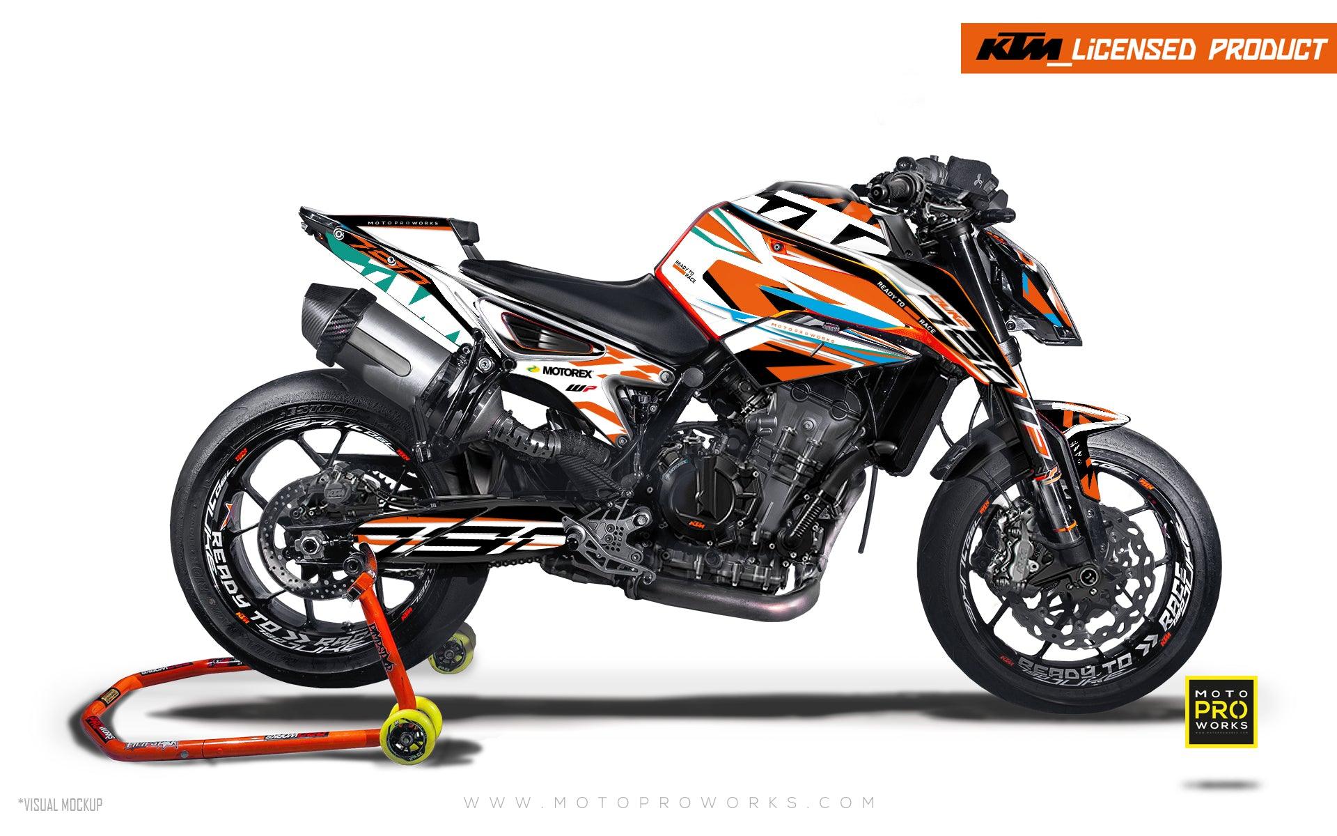 KTM 790/890 Duke GRAPHICS - "Legacy" (White/Blue) - MotoProWorks