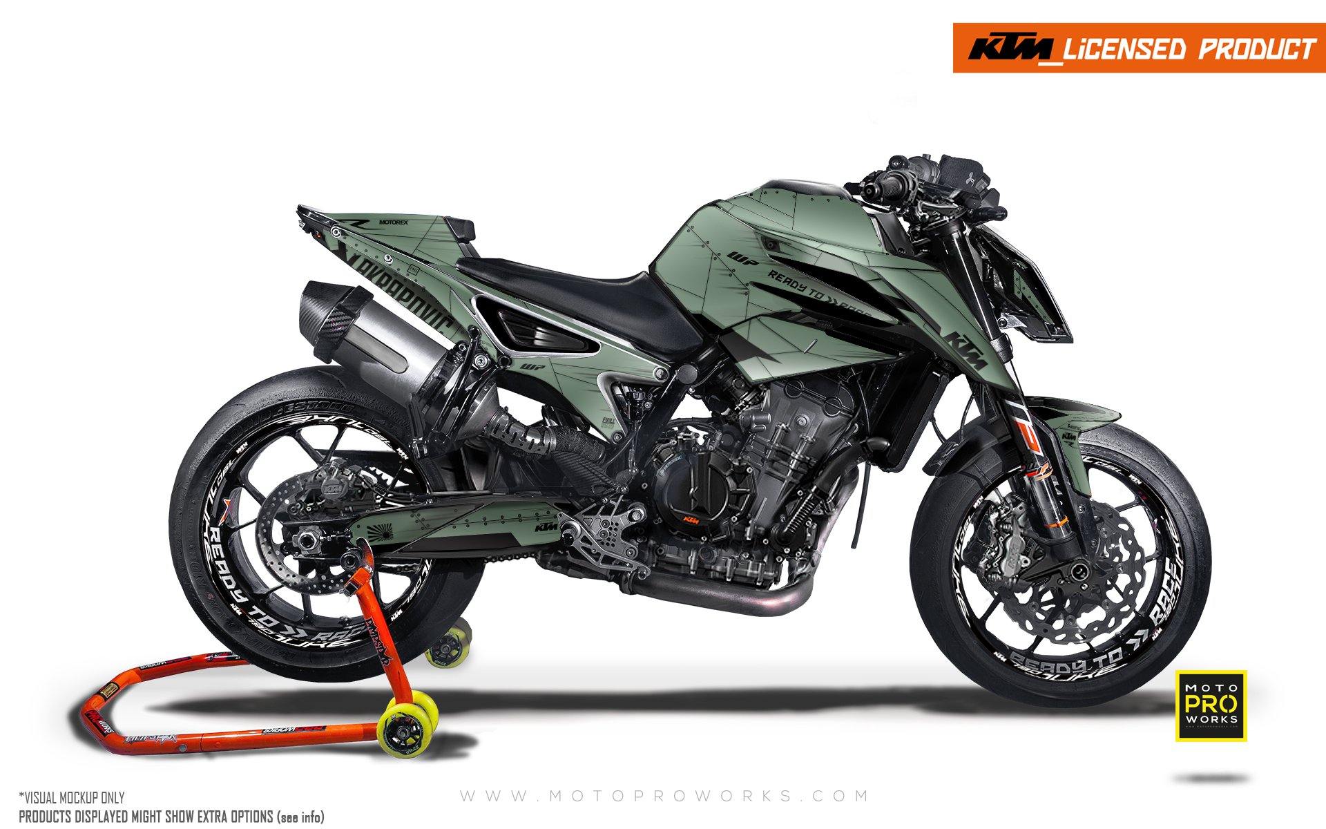 KTM 790/890 R Duke GRAPHIC KIT - "Liberty" (Moss) - MotoProWorks | Decals and Bike Graphic kit