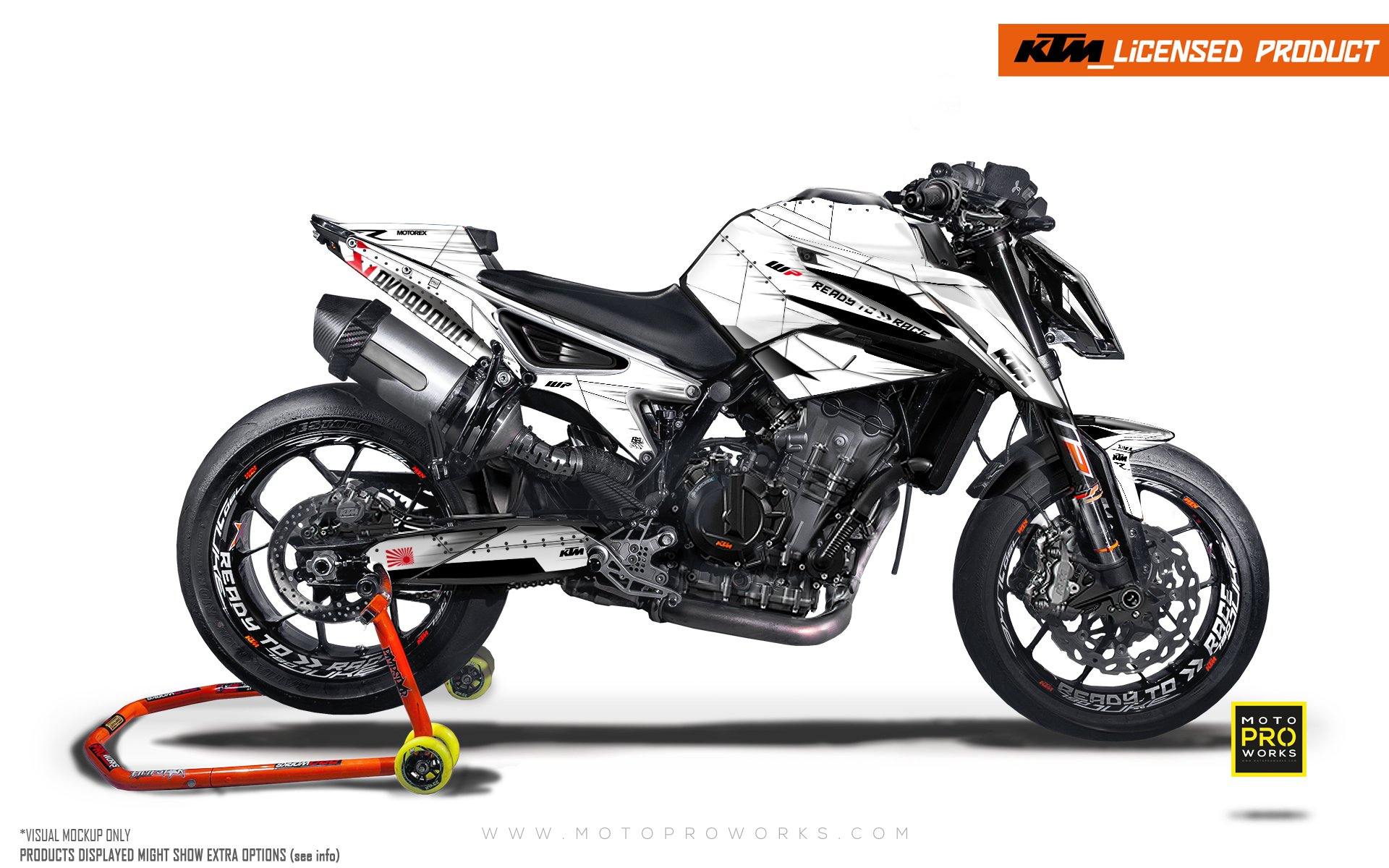 KTM 790/890 R Duke GRAPHIC KIT - "Liberty" (Snow) - MotoProWorks | Decals and Bike Graphic kit