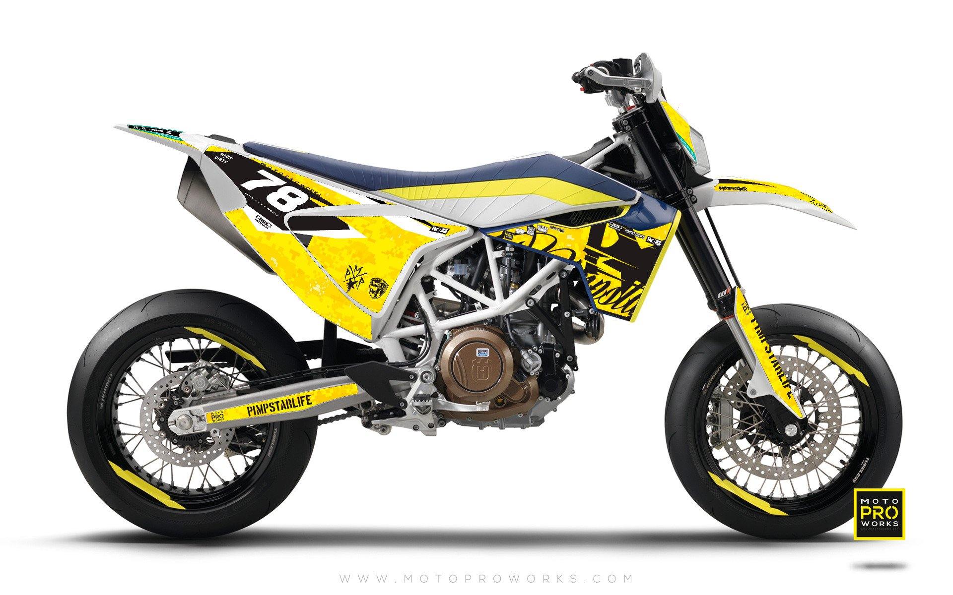 Husqvarna 701 GRAPHIC KIT - "MARPAT" (yellow) - MotoProWorks | Decals and Bike Graphic kit