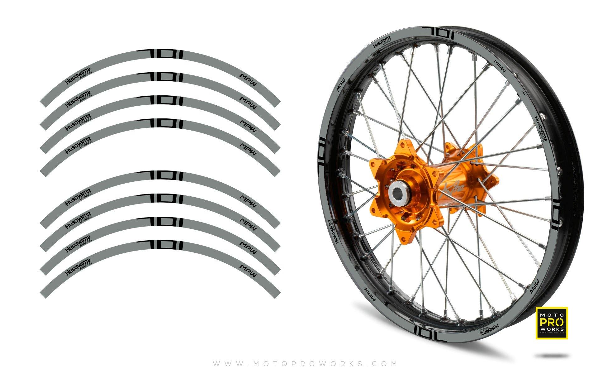 Rim Stripes - "POWER" Husqvarna (Armour) - MotoProWorks | Decals and Bike Graphic kit
