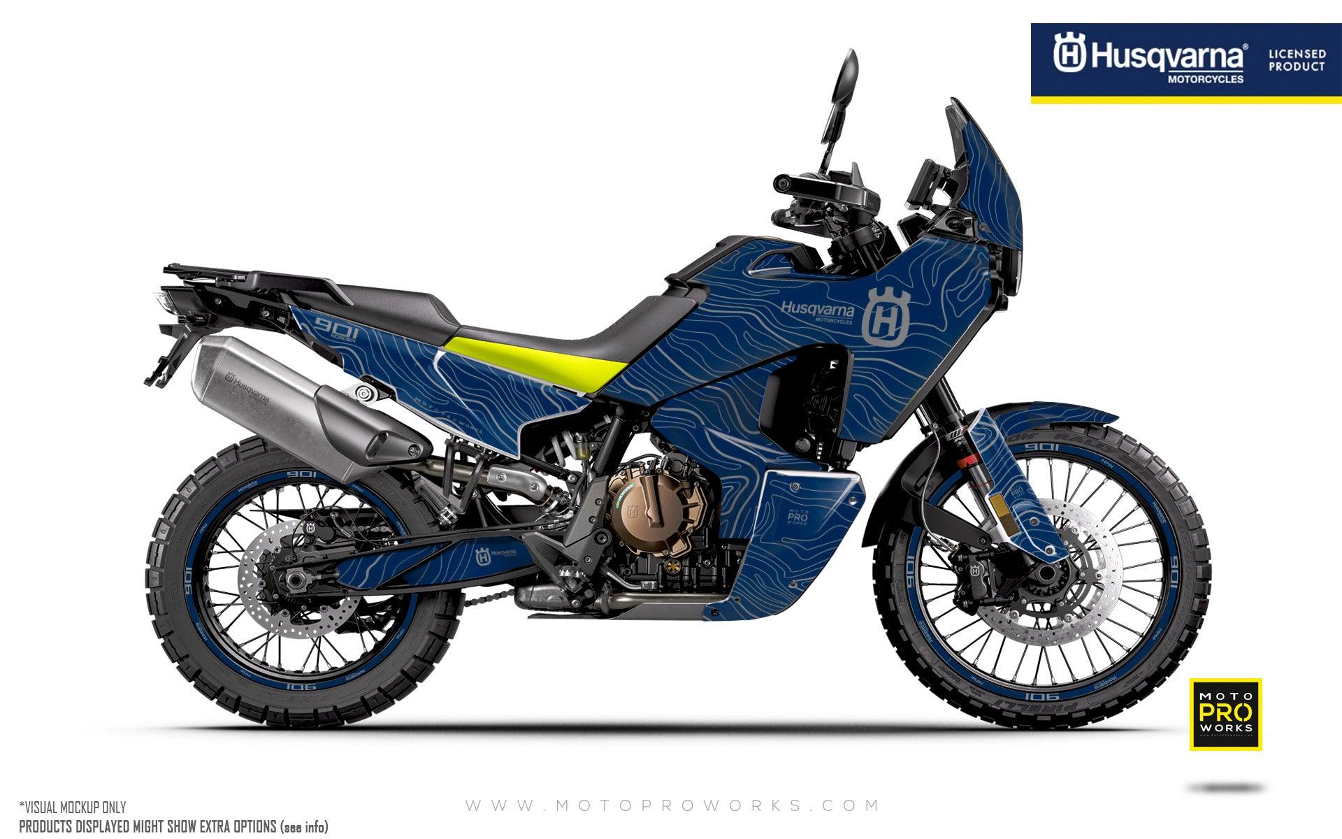 HUSQVARNA Norden 901 GRAPHICS - "Topography" (Blue) - MotoProWorks