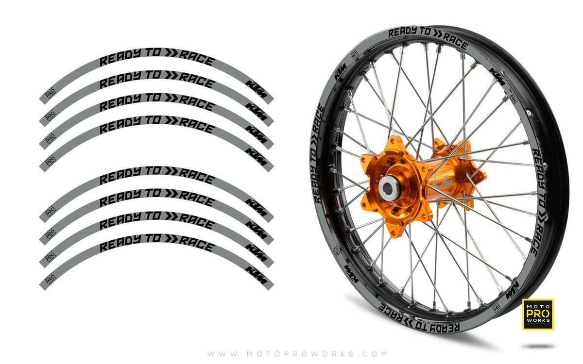 Rim Stripes - KTM &quot;Ready To Race&quot; (Armour) - MotoProWorks | Decals and Bike Graphic kit