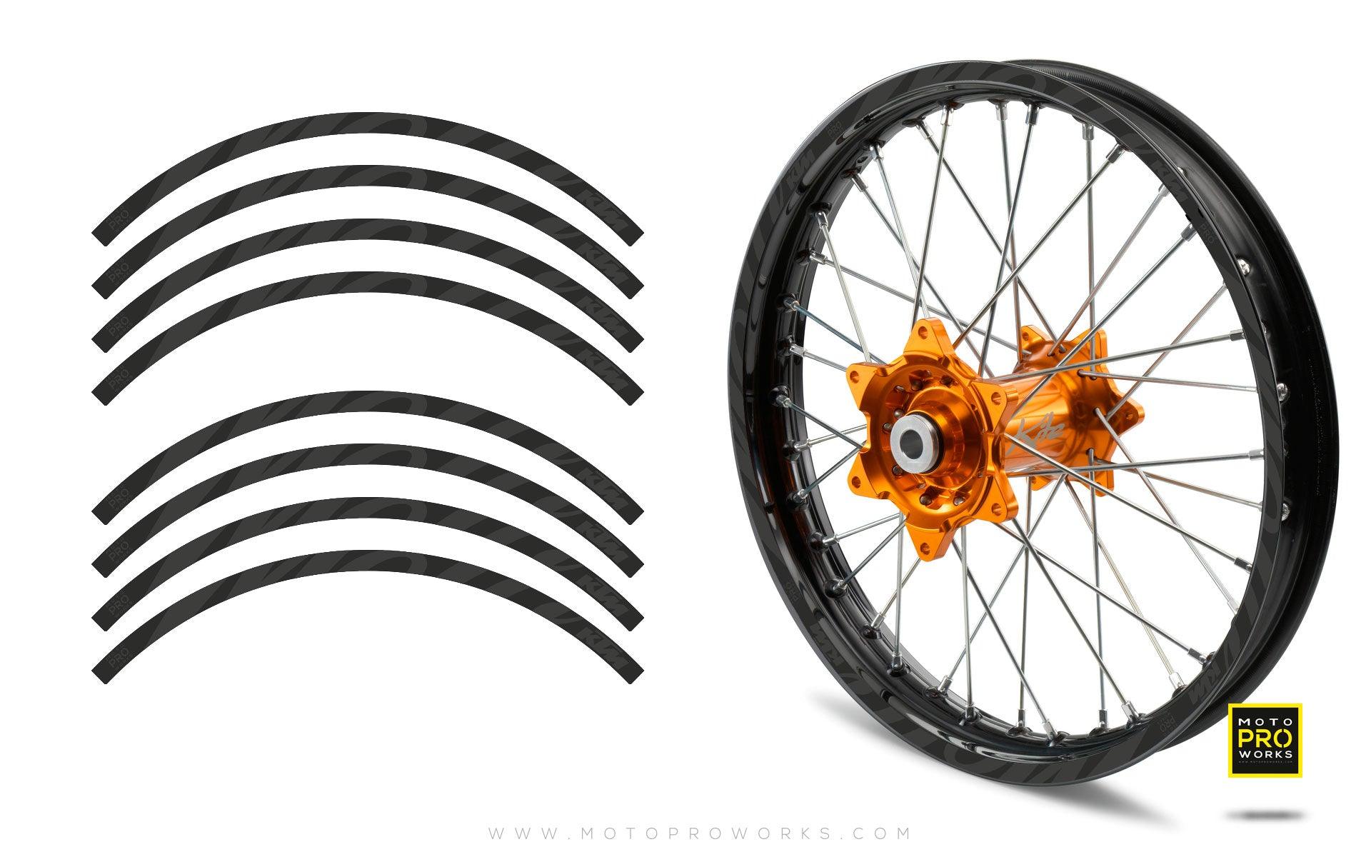 Rim Stripes - KTM "Script" (Grey) - MotoProWorks