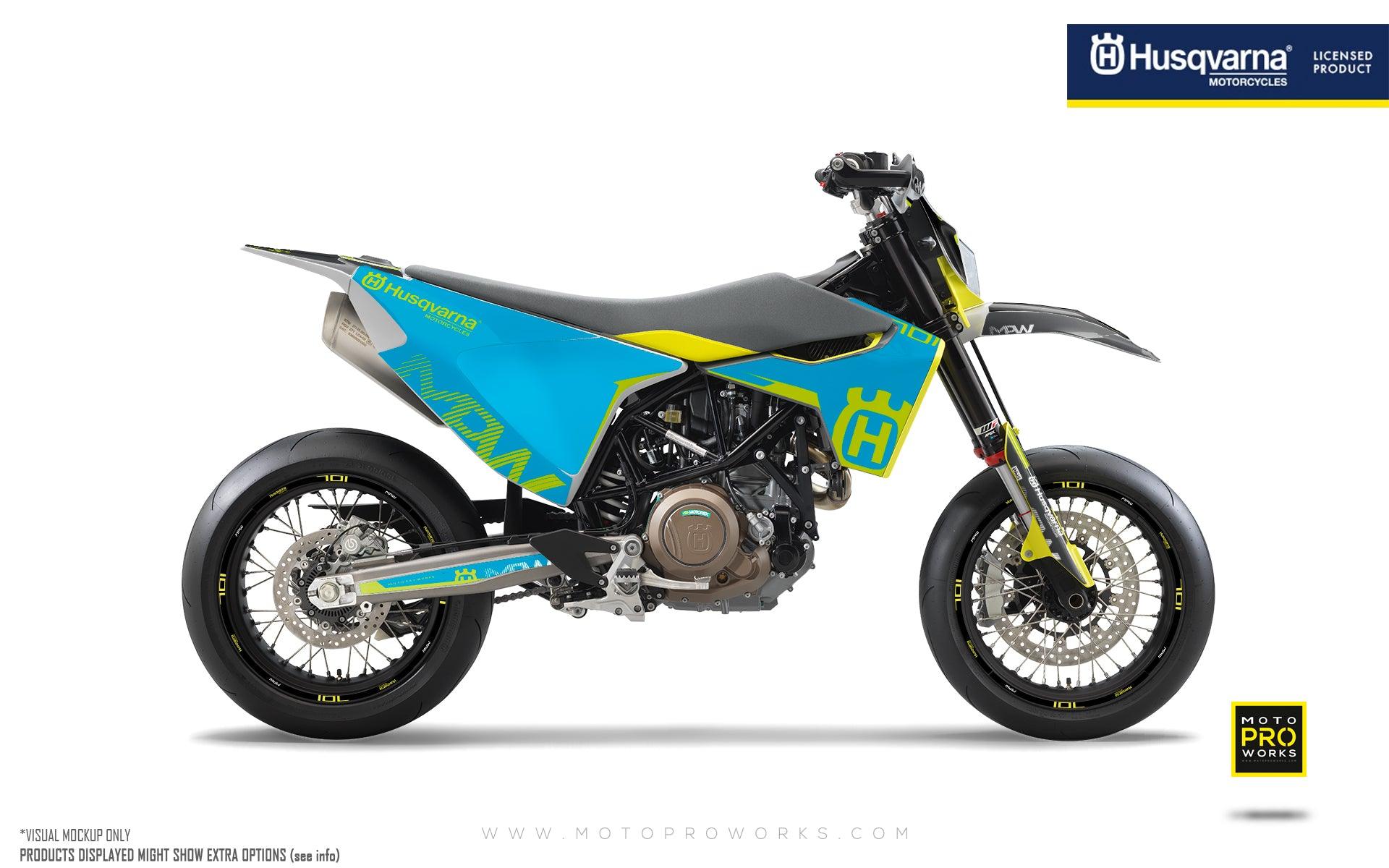 Husqvarna 701 GRAPHICS - "Peak" (Light Blue) - MotoProWorks