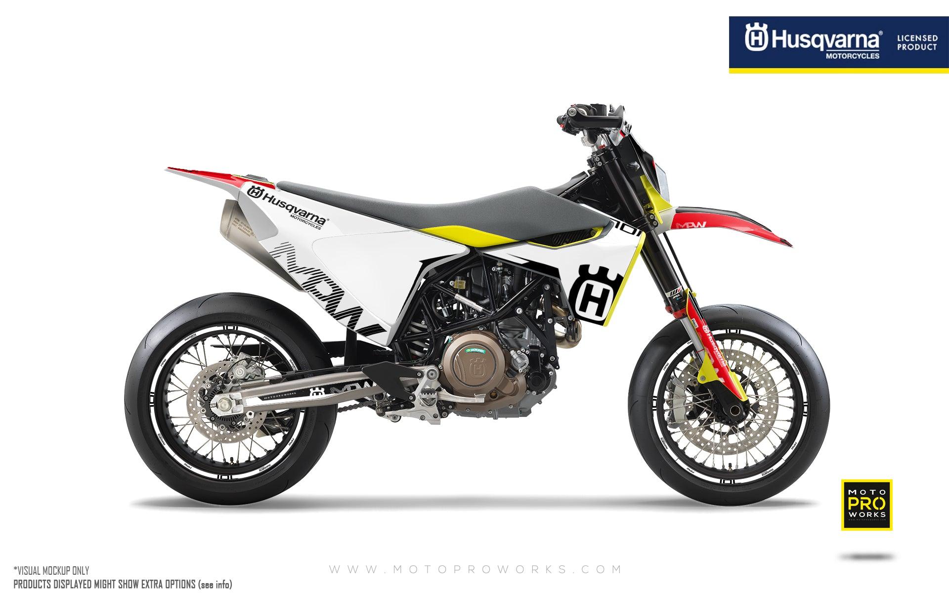 Husqvarna 701 GRAPHICS - "Peak" (White/Red) - MotoProWorks