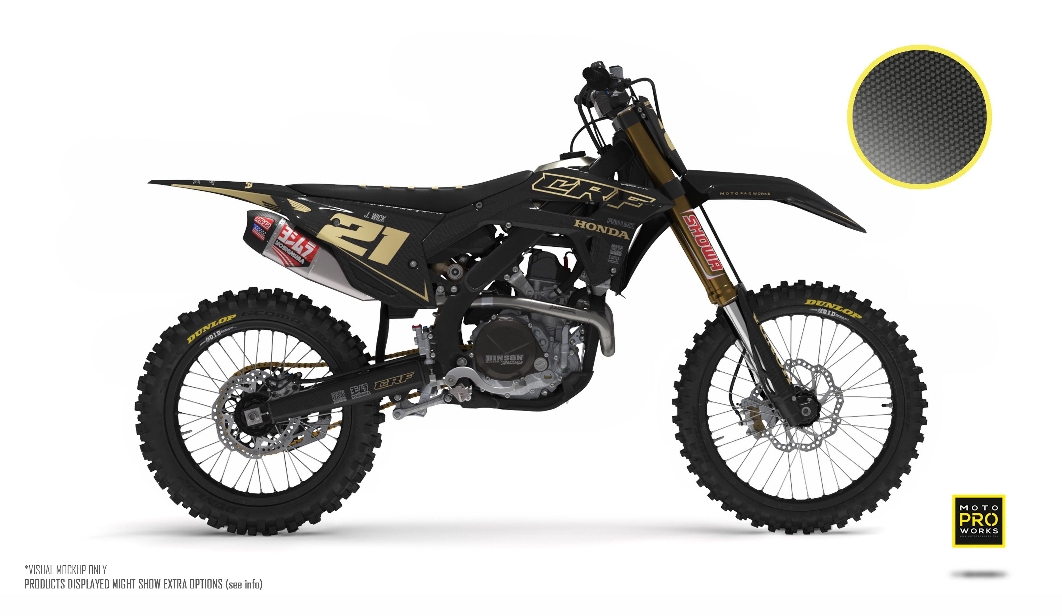 Honda GRAPHICS - "Prestige" (Carbon/Black) - MotoProWorks