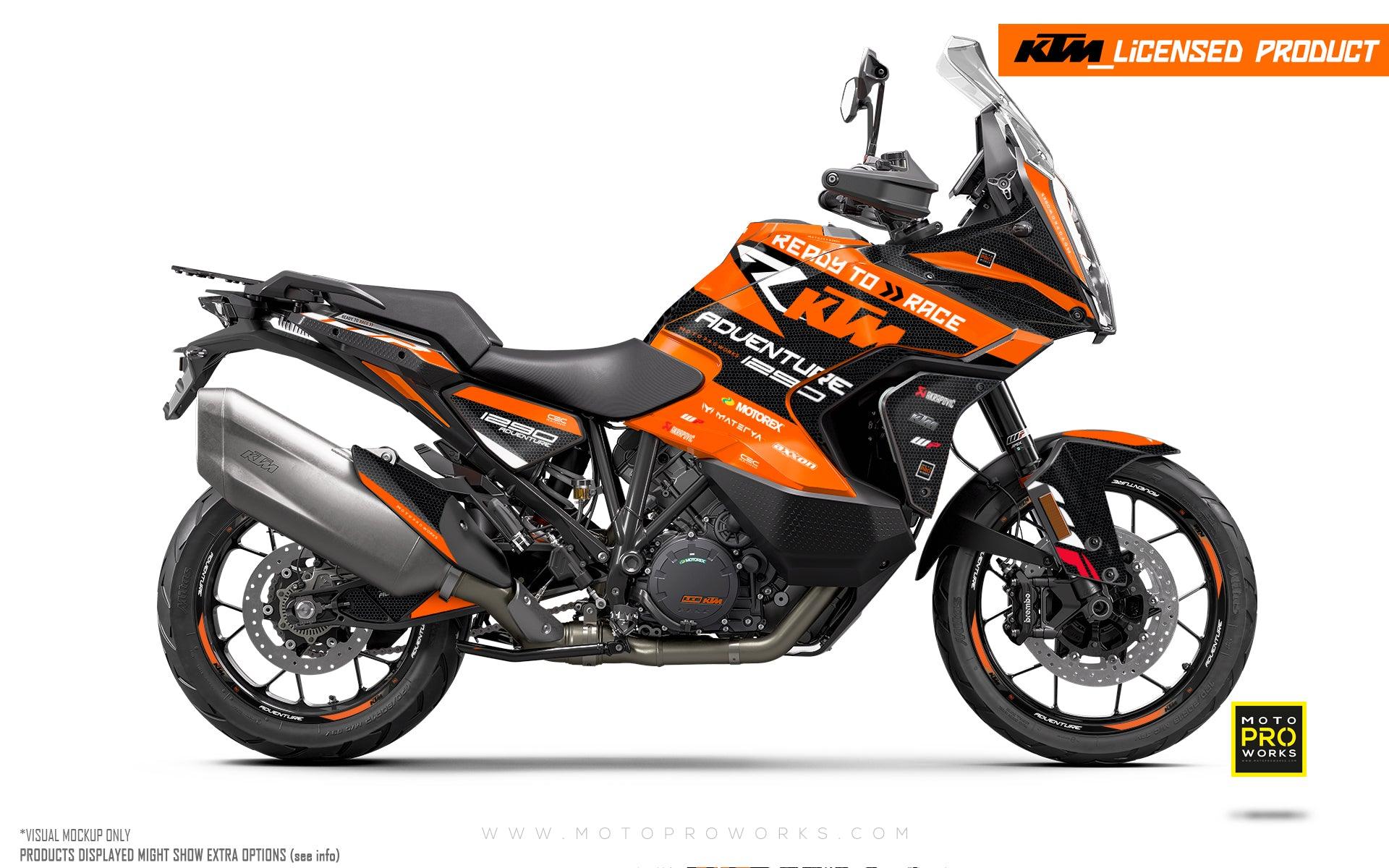 KTM 1290 Super Adventure GRAPHICS - "RR-Tech" (Orange) - MotoProWorks