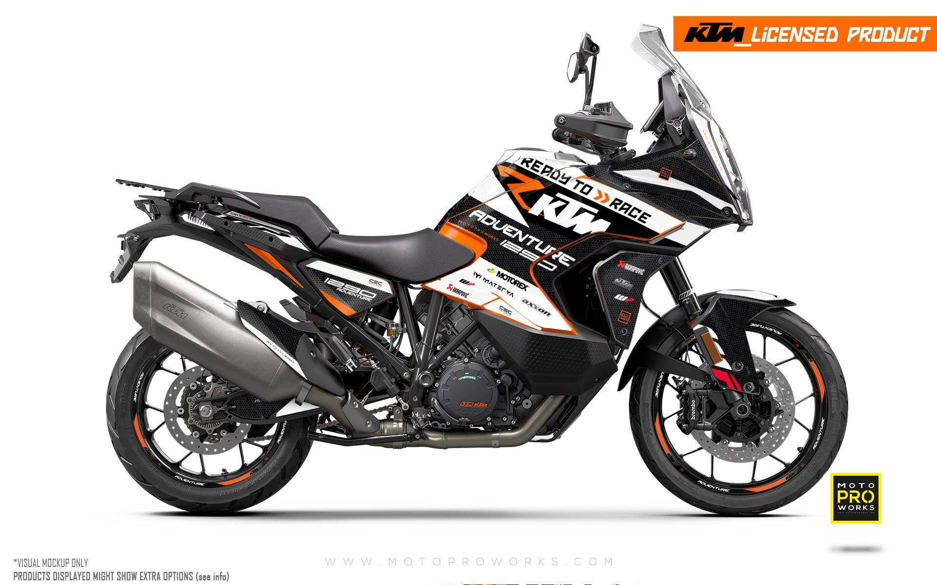 KTM 1290 Super Adventure 2021-2023 GRAPHICS - &quot;RR-Tech&quot; (White)