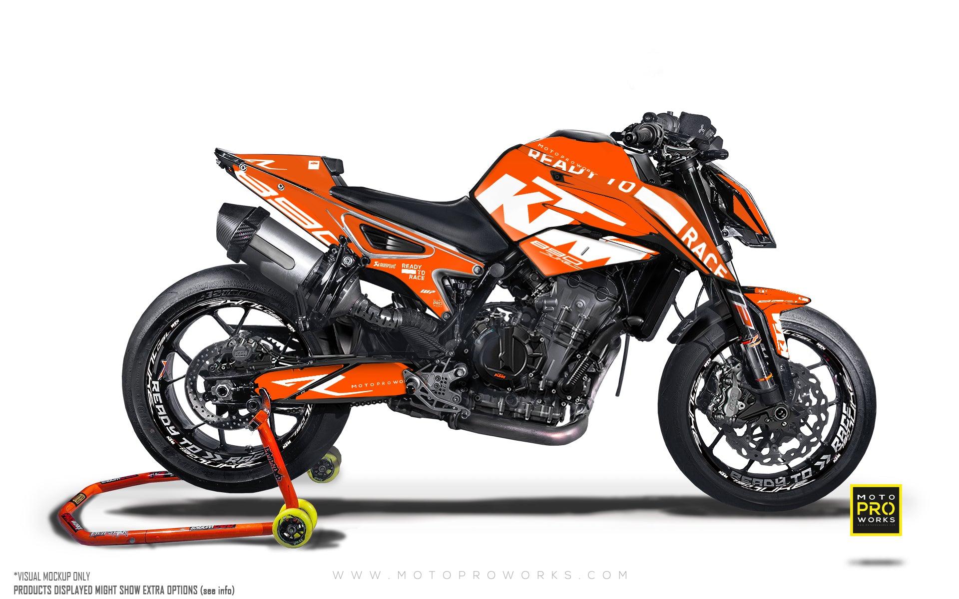 KTM 790/890 Duke GRAPHICS - "Sector" (Orange) - MotoProWorks