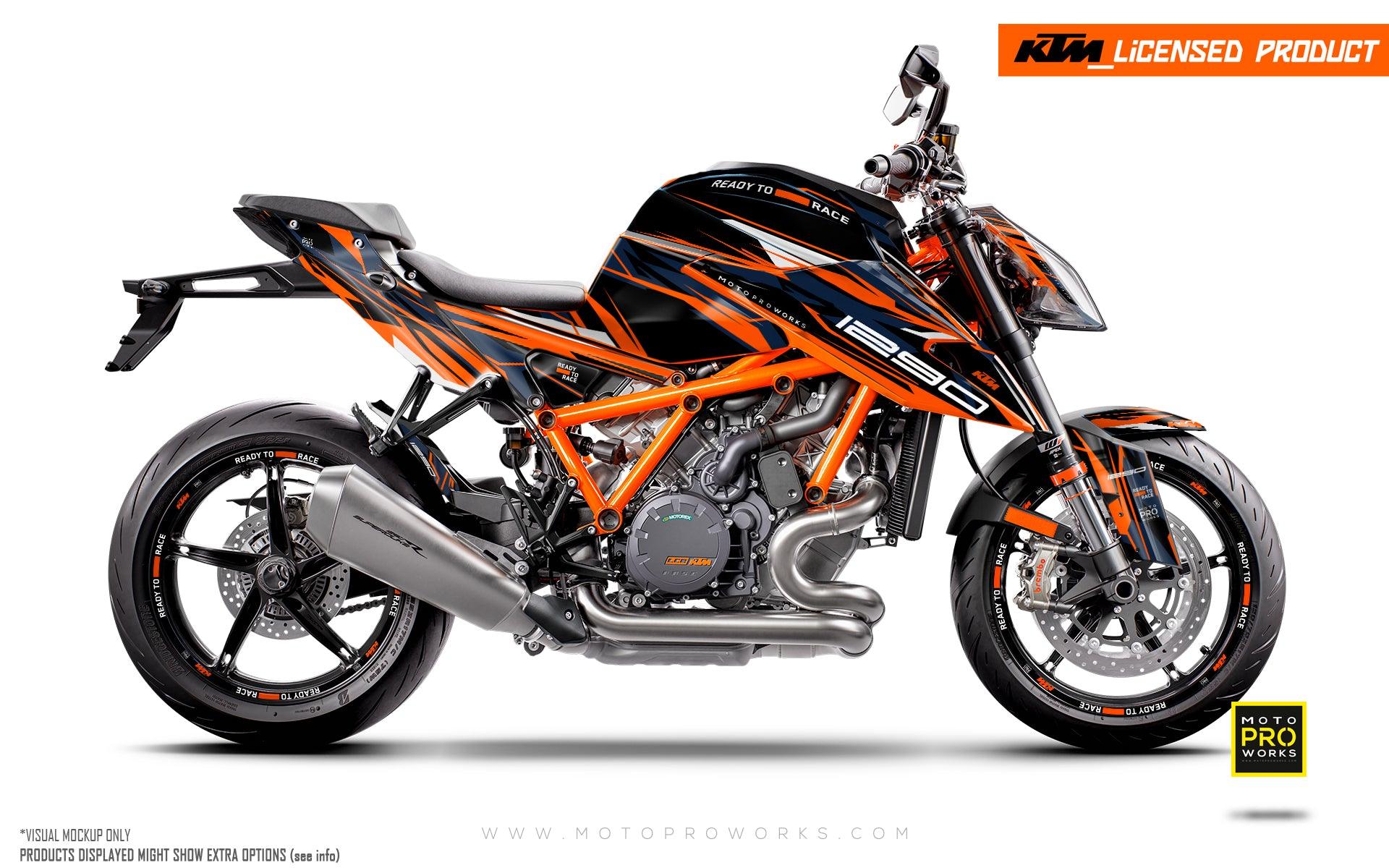 KTM 1290 Super Duke R GRAPHICS - "Ripple" (Orange) - MotoProWorks
