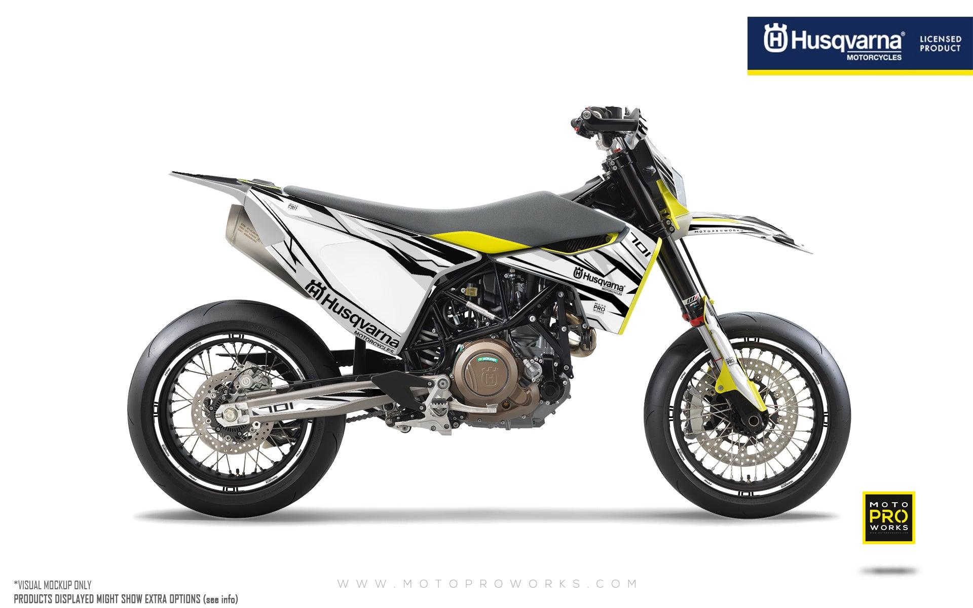 Husqvarna 701 GRAPHICS - "Ripple" (White) - MotoProWorks