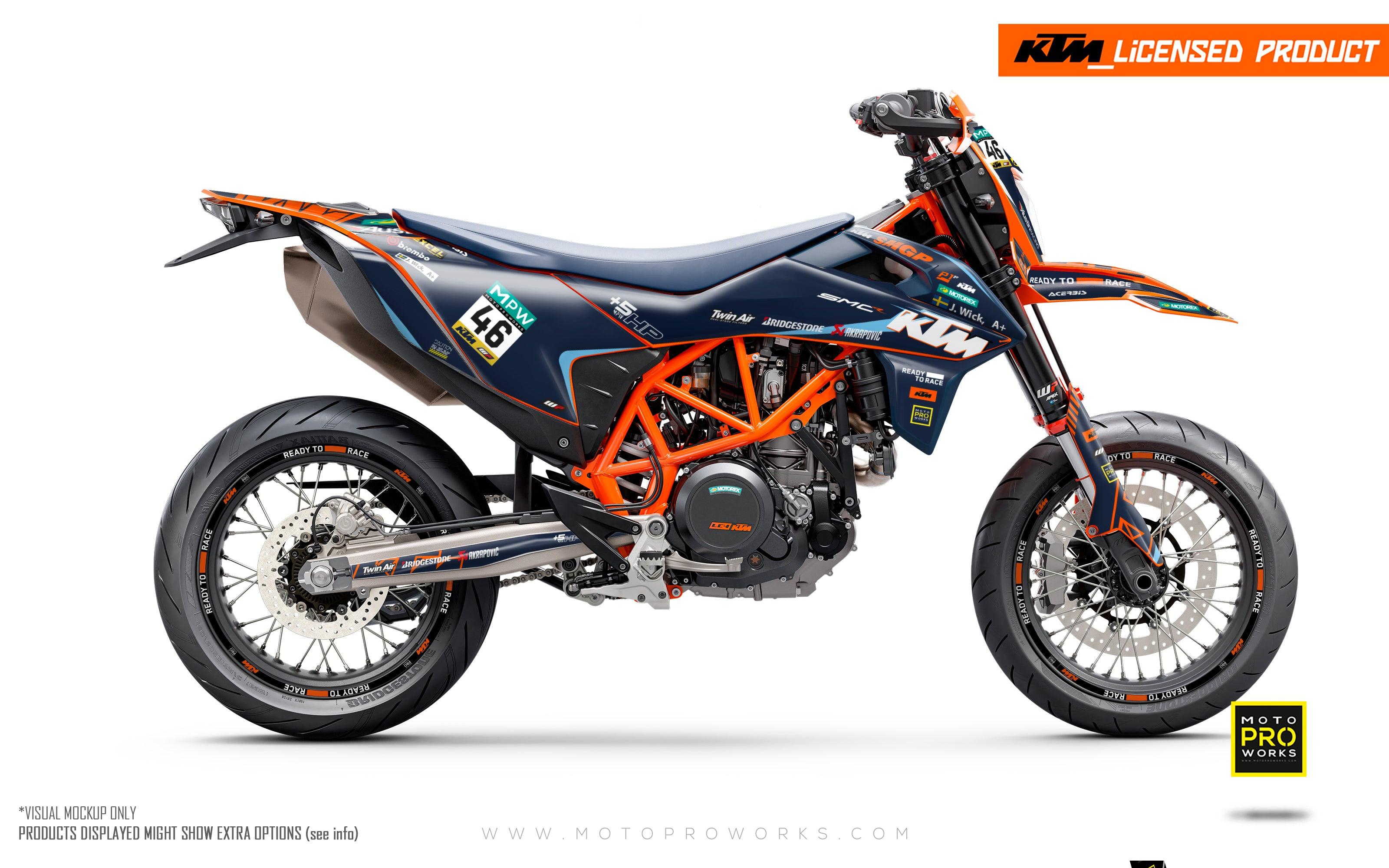 KTM GRAPHICS - 690 SMC-R "SMGP" (Blue) - MotoProWorks