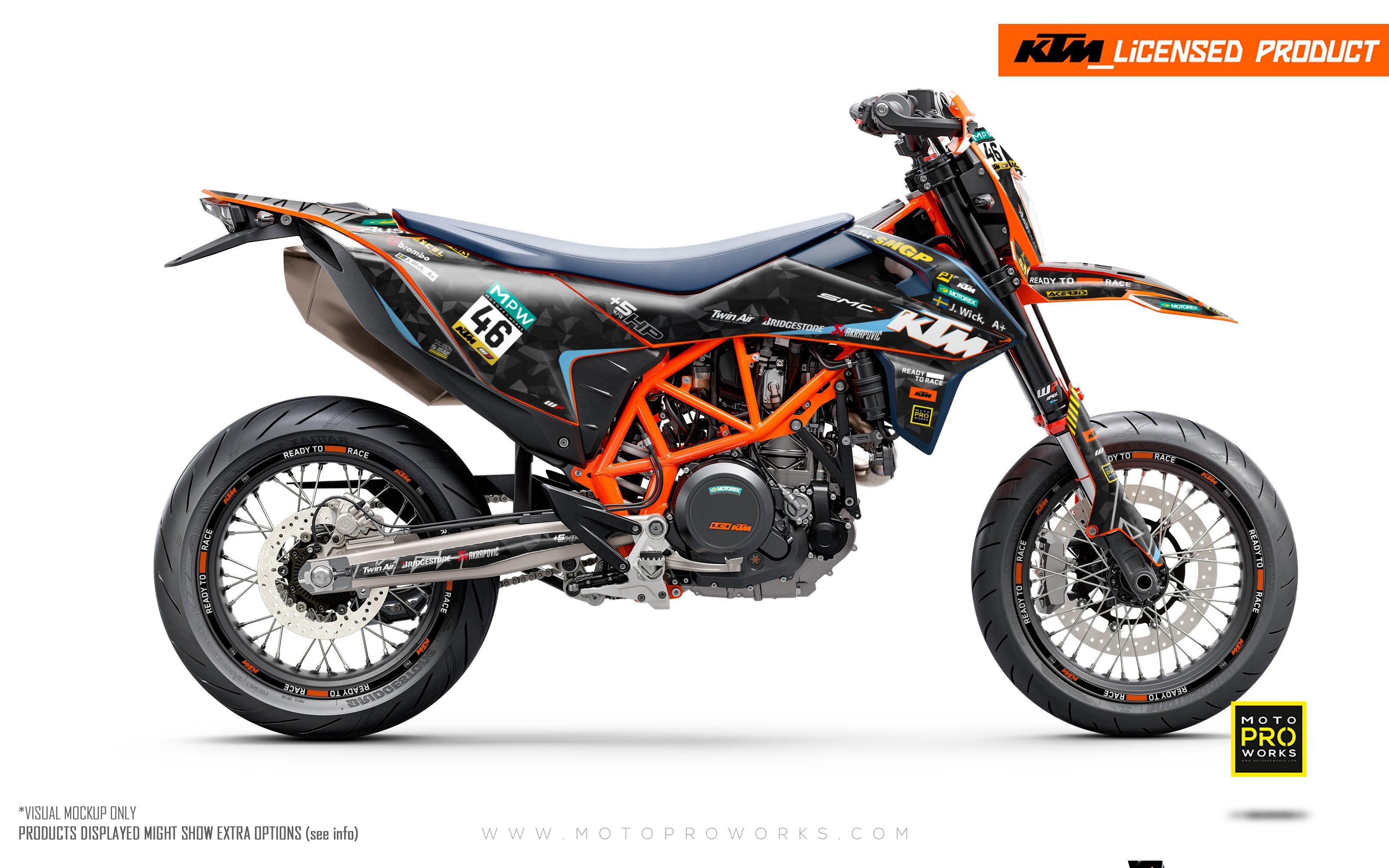 KTM GRAPHICS - 690 SMC-R "SMGP" (Black/Pattern) - MotoProWorks