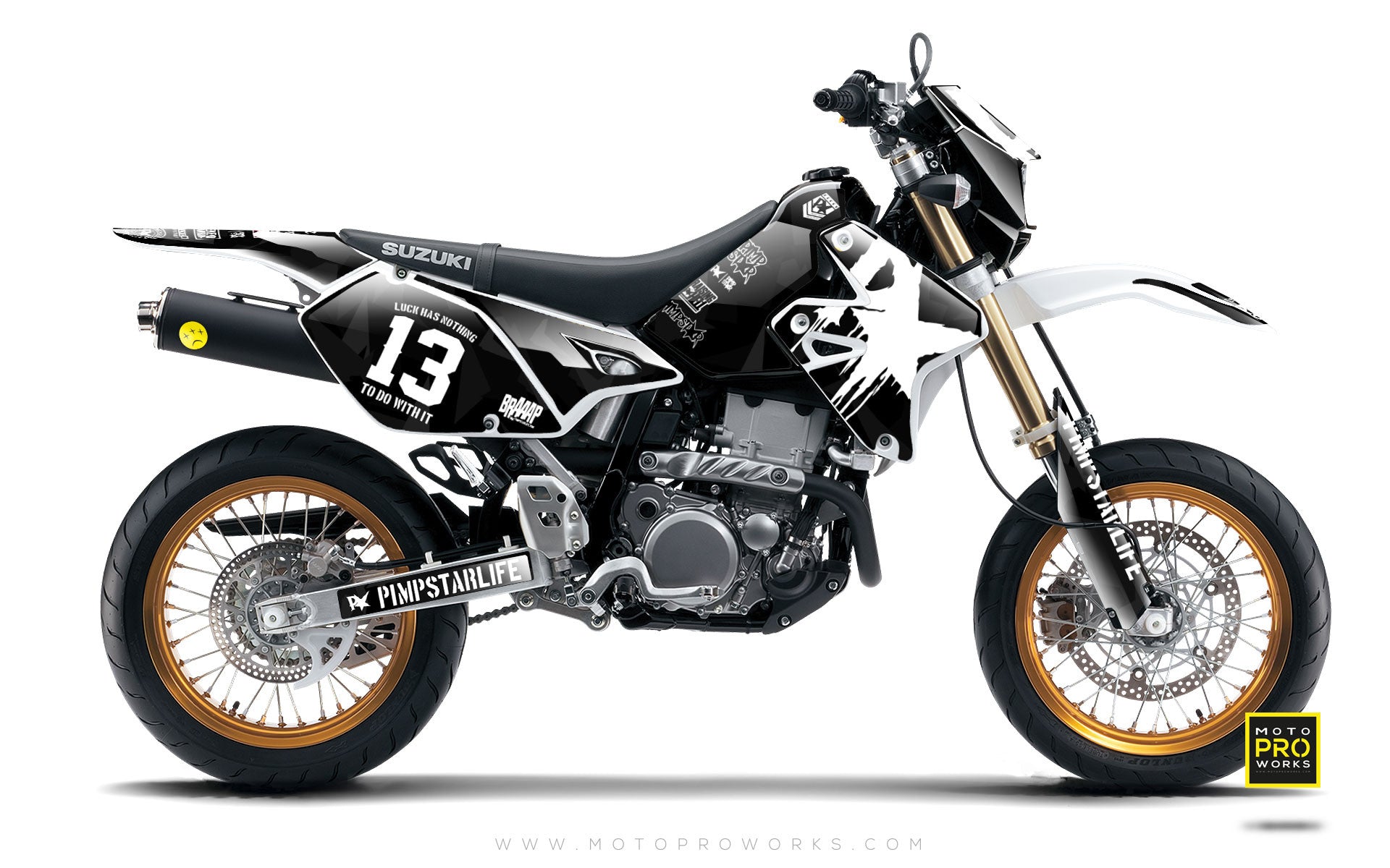Suzuki GRAPHIC KIT - "M90" (black) - MotoProWorks | Decals and Bike Graphic kit