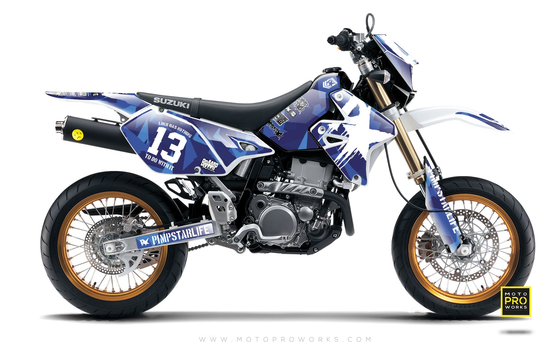 Suzuki GRAPHIC KIT - "M90" (blue) - MotoProWorks | Decals and Bike Graphic kit