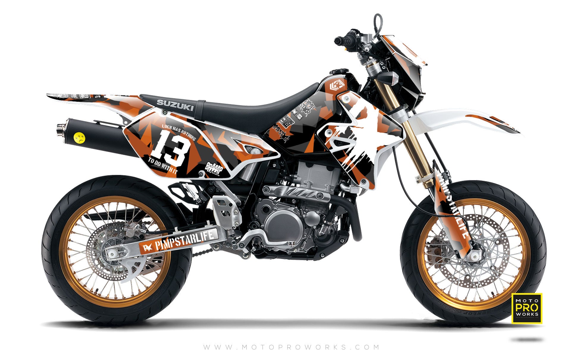 Suzuki GRAPHIC KIT - "M90" (orange) - MotoProWorks | Decals and Bike Graphic kit