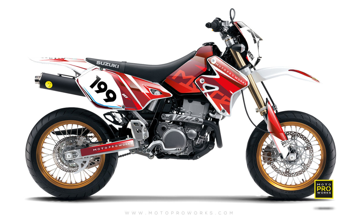 Suzuki GRAPHIC KIT - &quot;TECH9&quot; (blood) - MotoProWorks | Decals and Bike Graphic kit