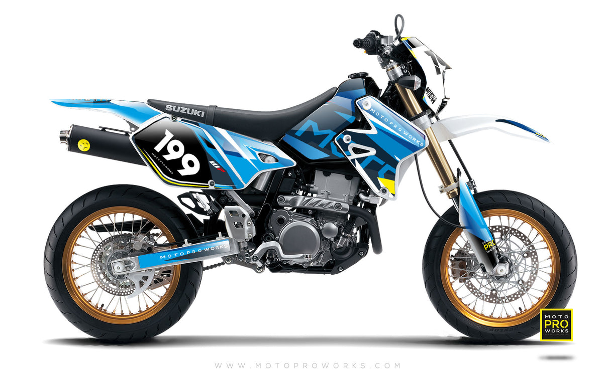 Suzuki GRAPHIC KIT - &quot;TECH9&quot; (pacific) - MotoProWorks | Decals and Bike Graphic kit