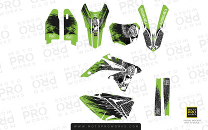 Suzuki GRAPHIC KIT - "Dirty Angel" (green) - MotoProWorks | Decals and Bike Graphic kit