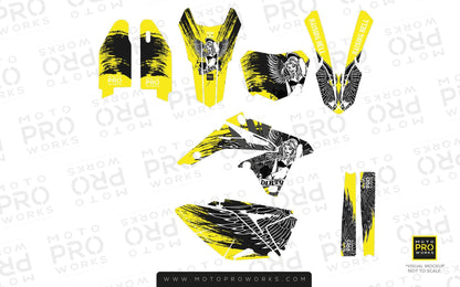 Suzuki GRAPHIC KIT - "Dirty Angel" (yellow) - MotoProWorks | Decals and Bike Graphic kit