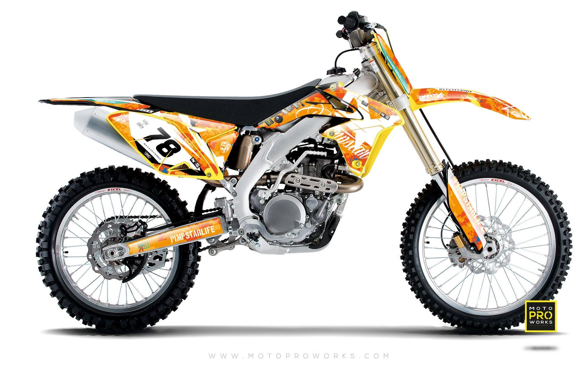 Suzuki GRAPHIC KIT - "MARPAT" (orange) - MotoProWorks | Decals and Bike Graphic kit