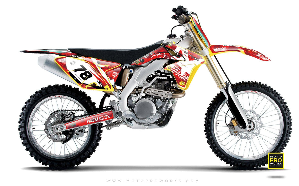 Suzuki GRAPHIC KIT - &quot;MARPAT&quot; (red) - MotoProWorks | Decals and Bike Graphic kit