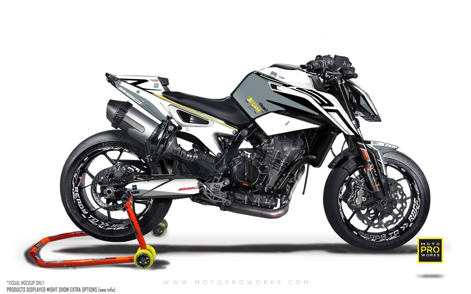 KTM 790/890 Duke GRAPHICS - "Orbit" (Grey) - MotoProWorks