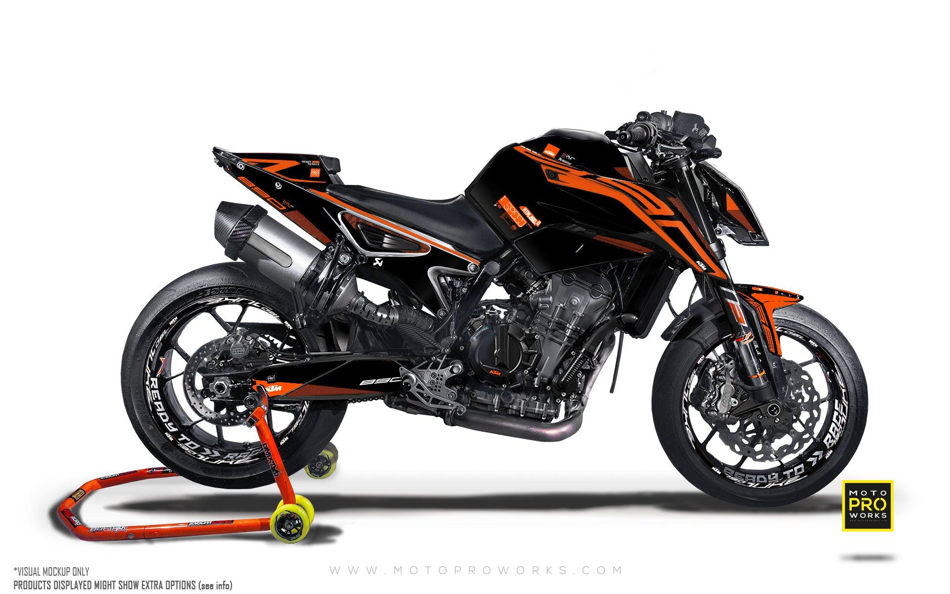 KTM 790/890 Duke GRAPHICS - "Orbit" (Orange)