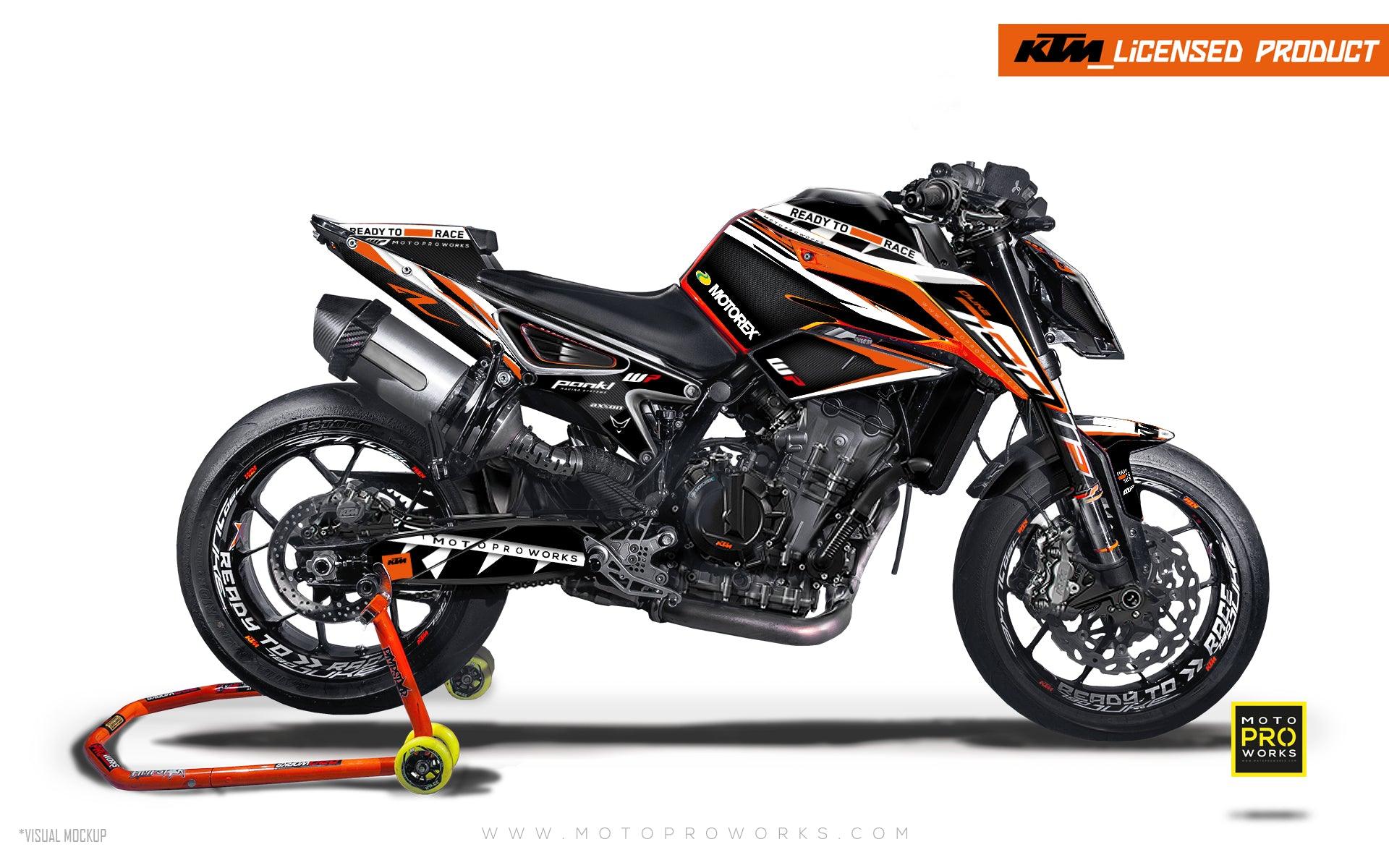 KTM 790/890 Duke GRAPHICS - "Scalpel" (Black/Orange) - MotoProWorks