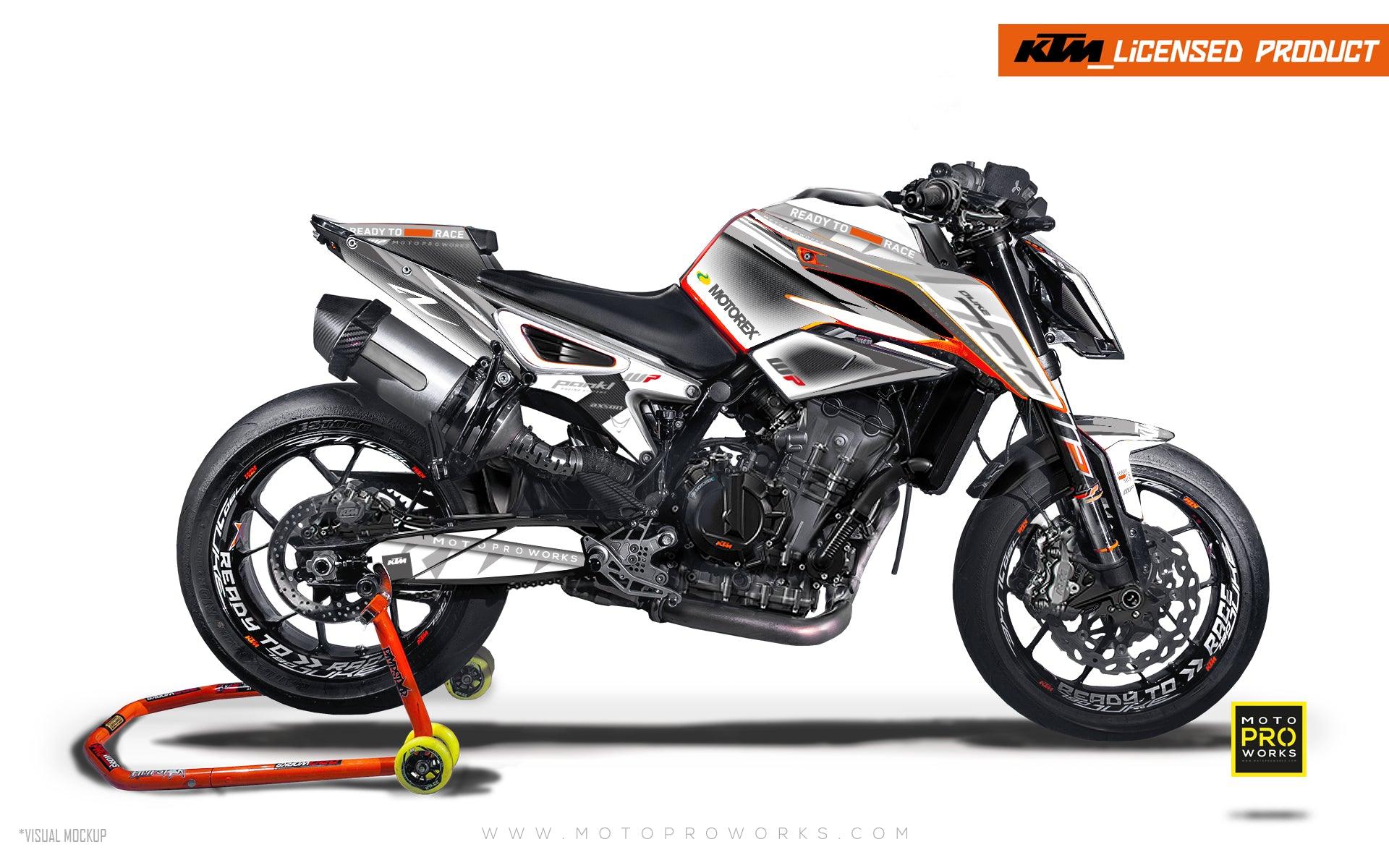 KTM 790/890 Duke GRAPHICS - "Scalpel" (White) - MotoProWorks