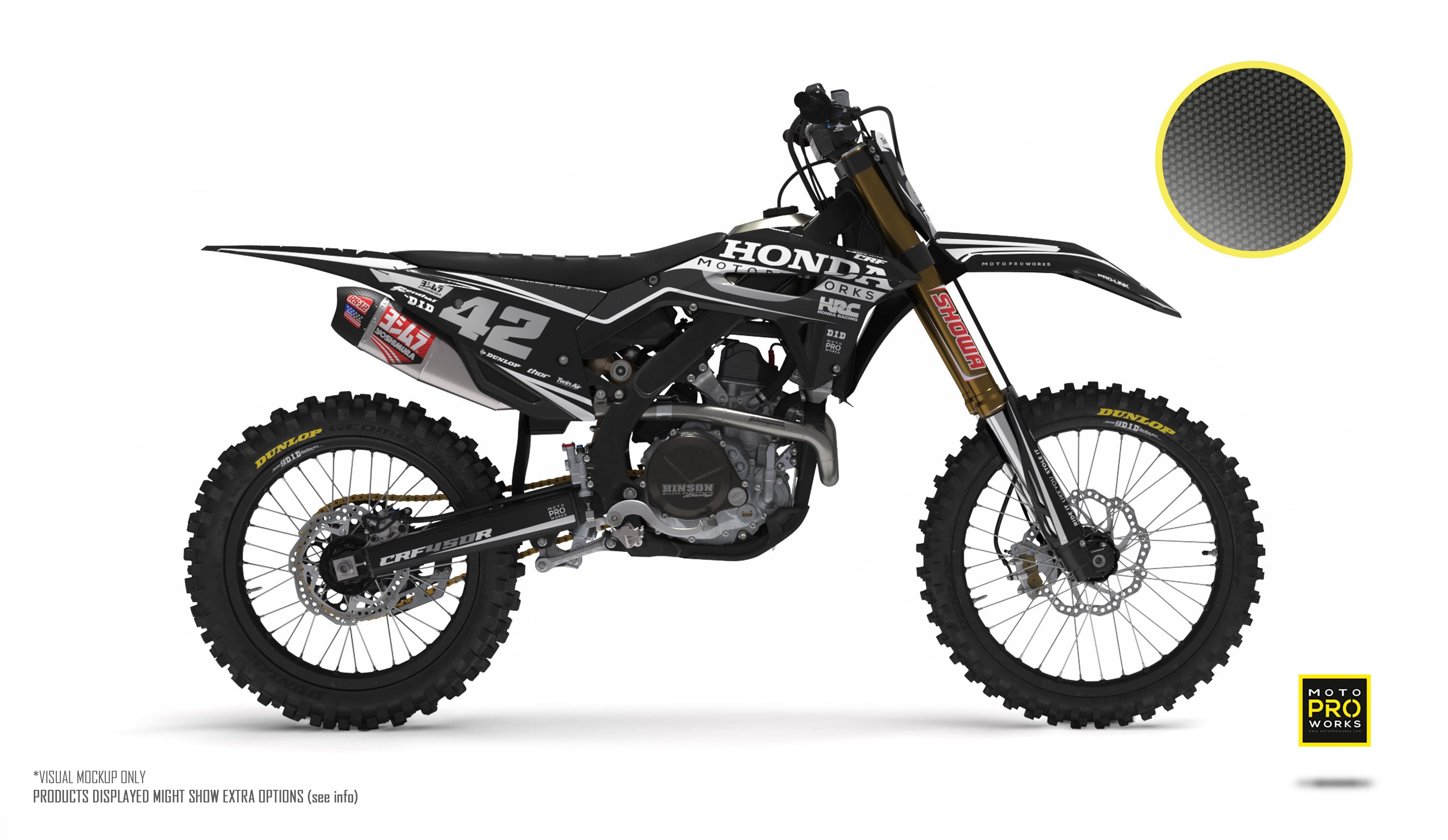 Honda GRAPHICS - "Siguiente" (Carbon/Black) - MotoProWorks