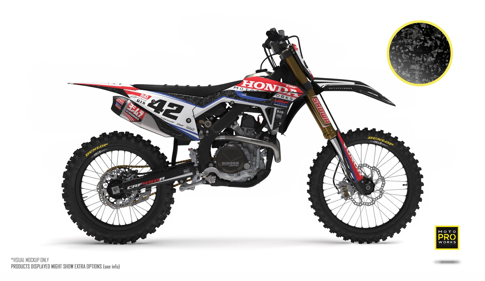 Honda GRAPHICS - &quot;Siguiente&quot; (Forged Carbon/Red)