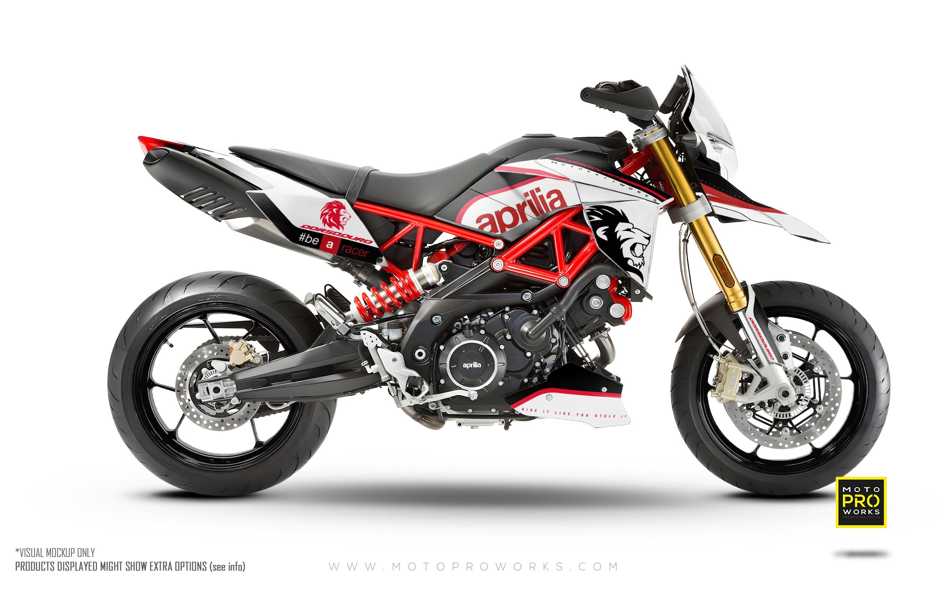 Aprilia Dorsoduro 900 - 1200 GRAPHICS - "Roar" (black/white) - MotoProWorks