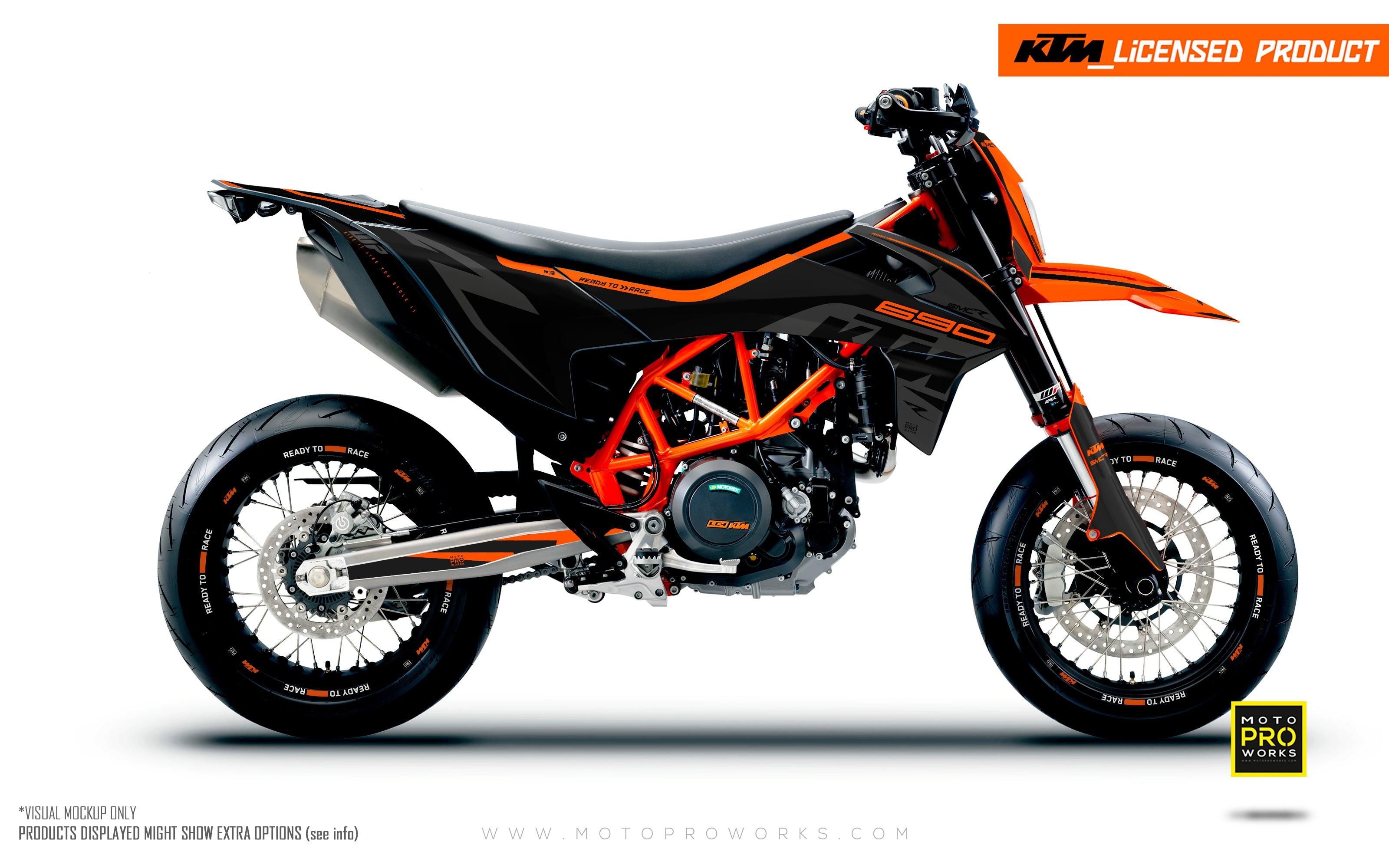 KTM GRAPHICS - 690 SMC-R "Torque" (Solid/Grey/Black) - MotoProWorks