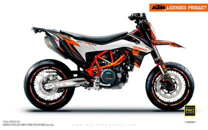 KTM GRAPHICS - 690 SMC-R "Torque Reloaded" (White/Black/Orange)