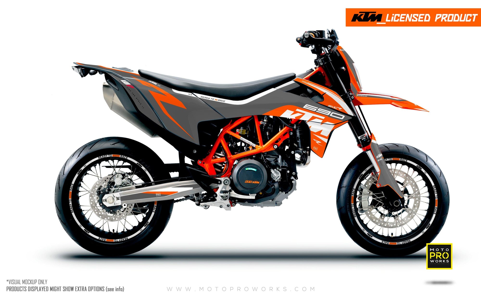 KTM GRAPHICS - 690 SMC-R &quot;Torque&quot; (Solid/Grey/Orange)