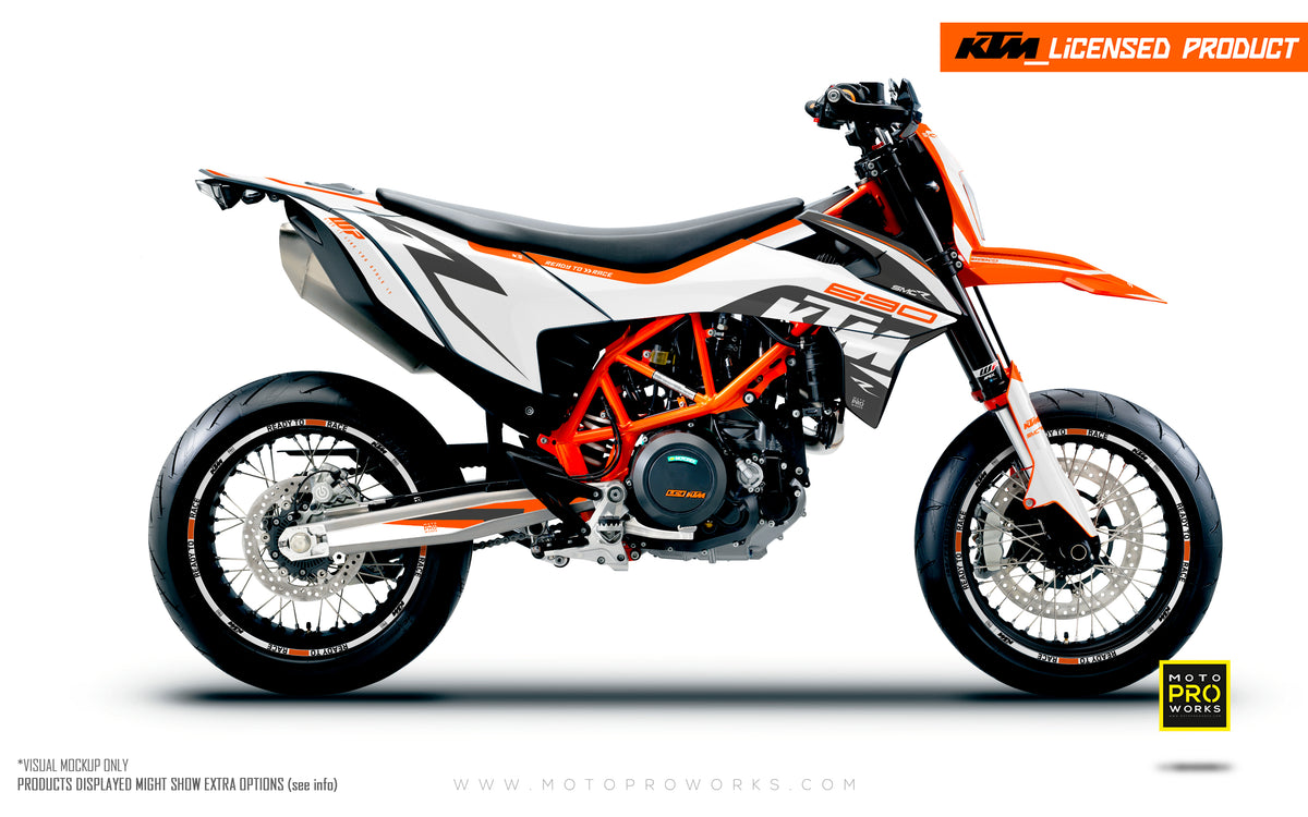 KTM GRAPHICS - 690 SMC-R &quot;Torque&quot; (Solid/Orange/White/Grey)