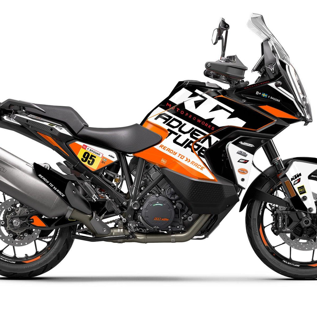 Resin Bike 3D Stickers / Carter Protectors For KTM 1290 Super Adventure S – 2020, Black