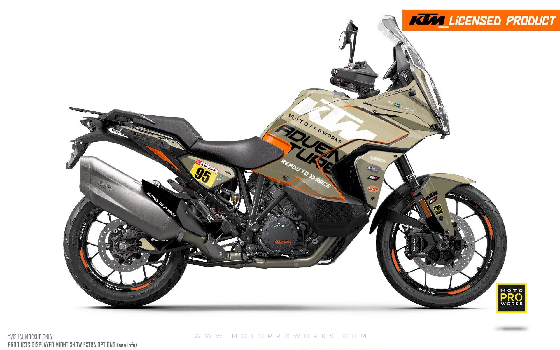 KTM 1290 Super Adventure 2021-2024 GRAPHICS - "Waypointer" (Sand) - MotoProWorks