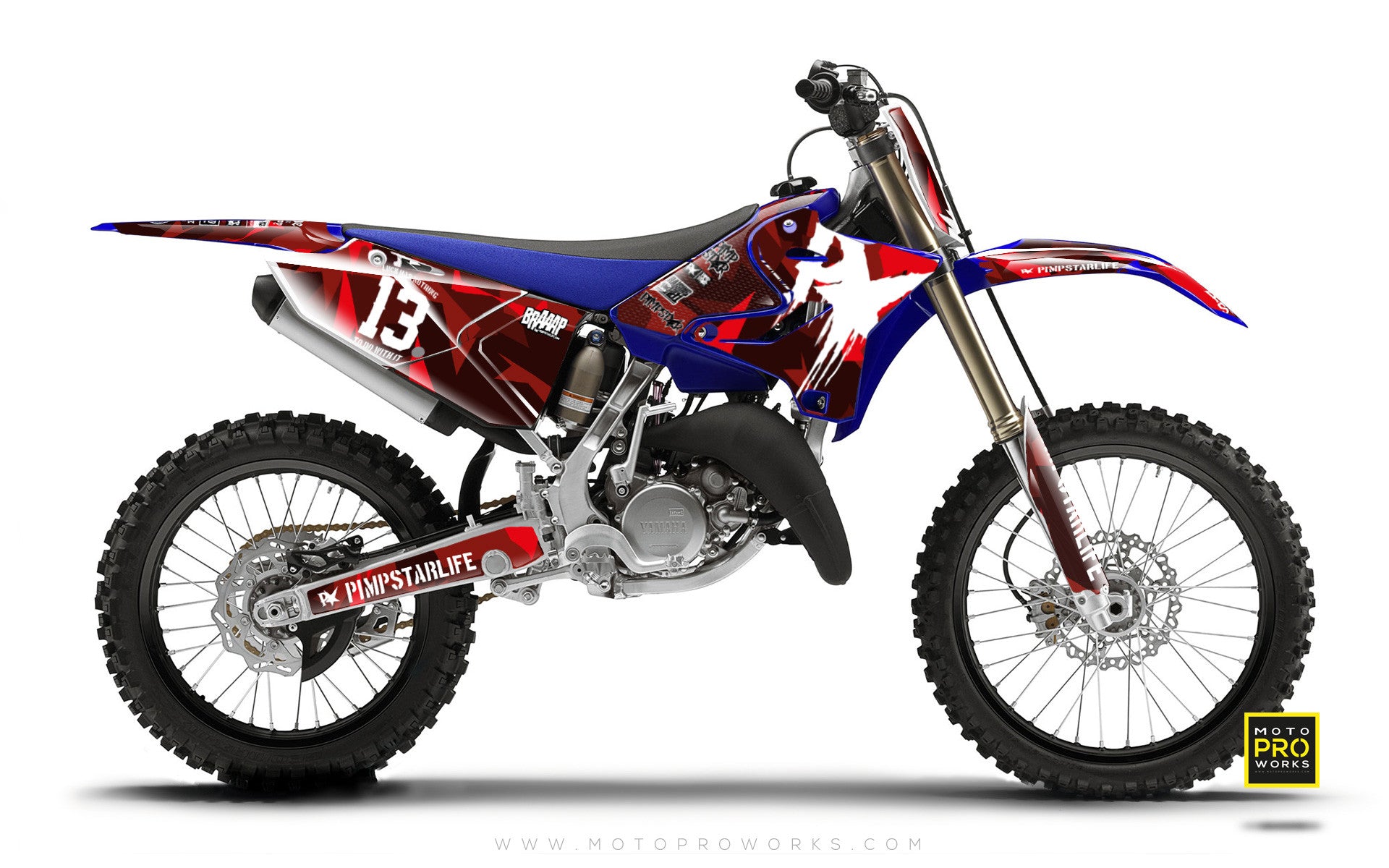 Yamaha GRAPHIC KIT - "M90" (red) - MotoProWorks | Decals and Bike Graphic kit