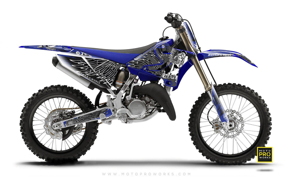 Yamaha GRAPHIC KIT - &quot;Dirty Angel&quot; (blue) - MotoProWorks | Decals and Bike Graphic kit