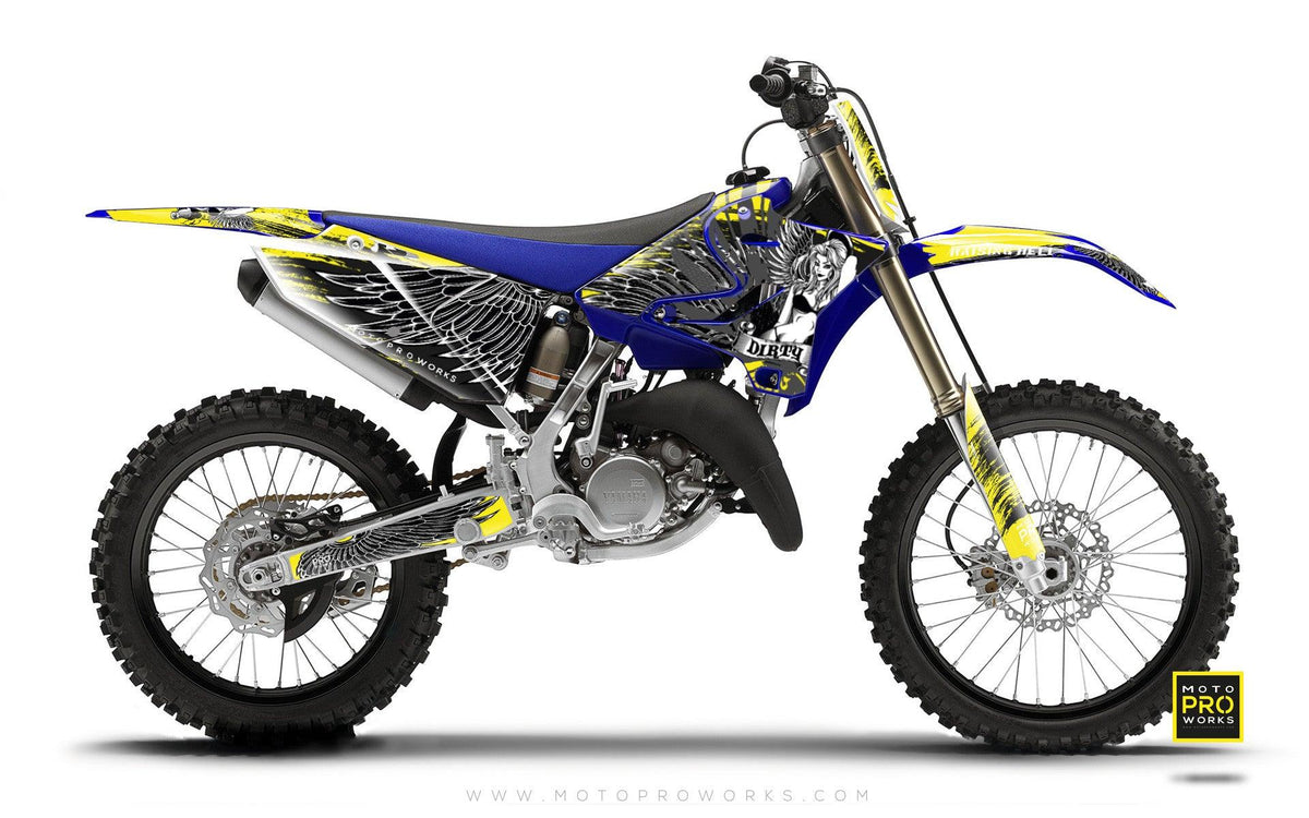 Yamaha GRAPHIC KIT - &quot;Dirty Angel&quot; (yellow) - MotoProWorks | Decals and Bike Graphic kit