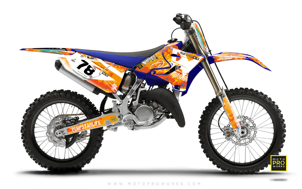 Yamaha GRAPHIC KIT - &quot;MARPAT&quot; (orange) - MotoProWorks | Decals and Bike Graphic kit