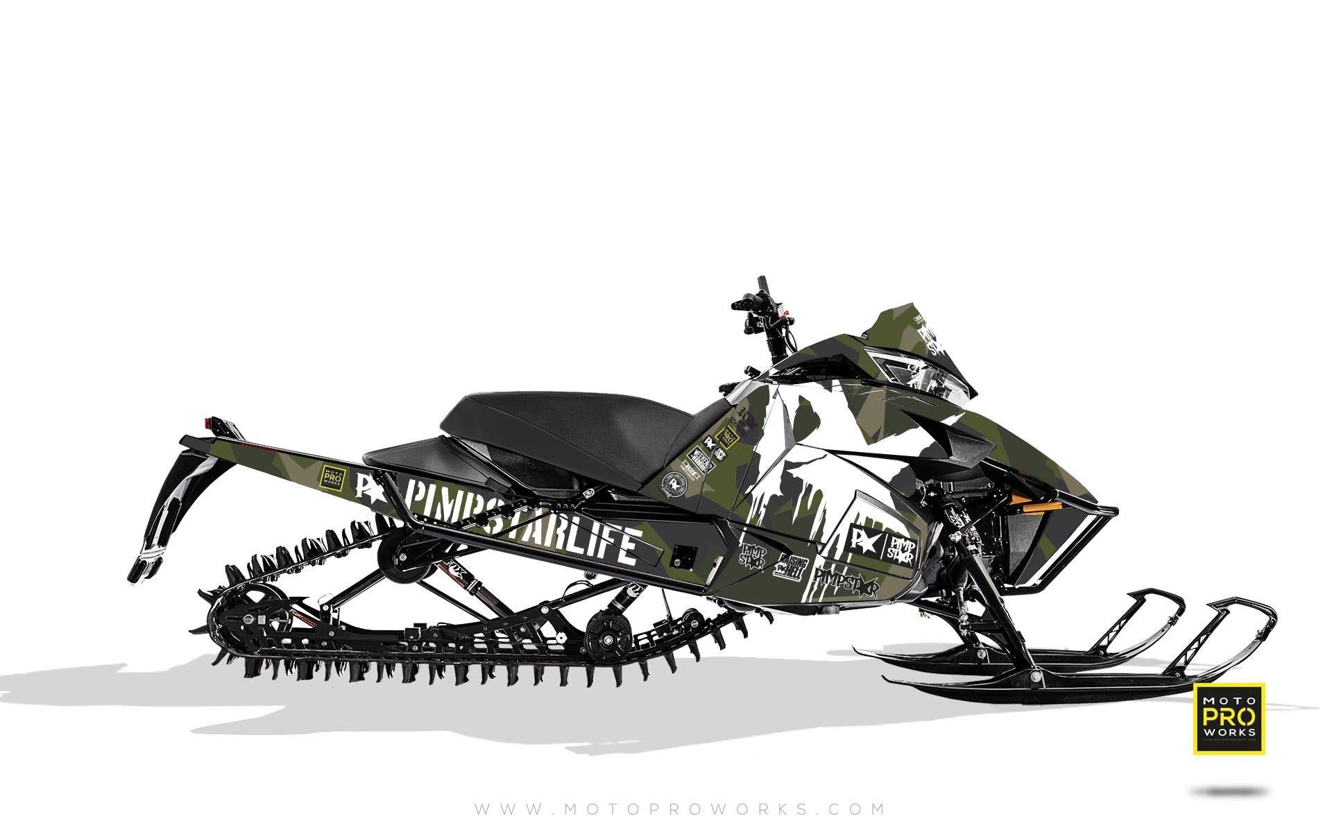 Arctic Cat Graphics - "M90" (green) - MotoProWorks | Decals and Bike Graphic kit