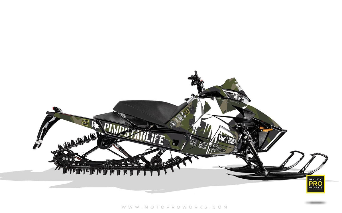 Arctic Cat Graphics - &quot;M90&quot; (green) - MotoProWorks | Decals and Bike Graphic kit