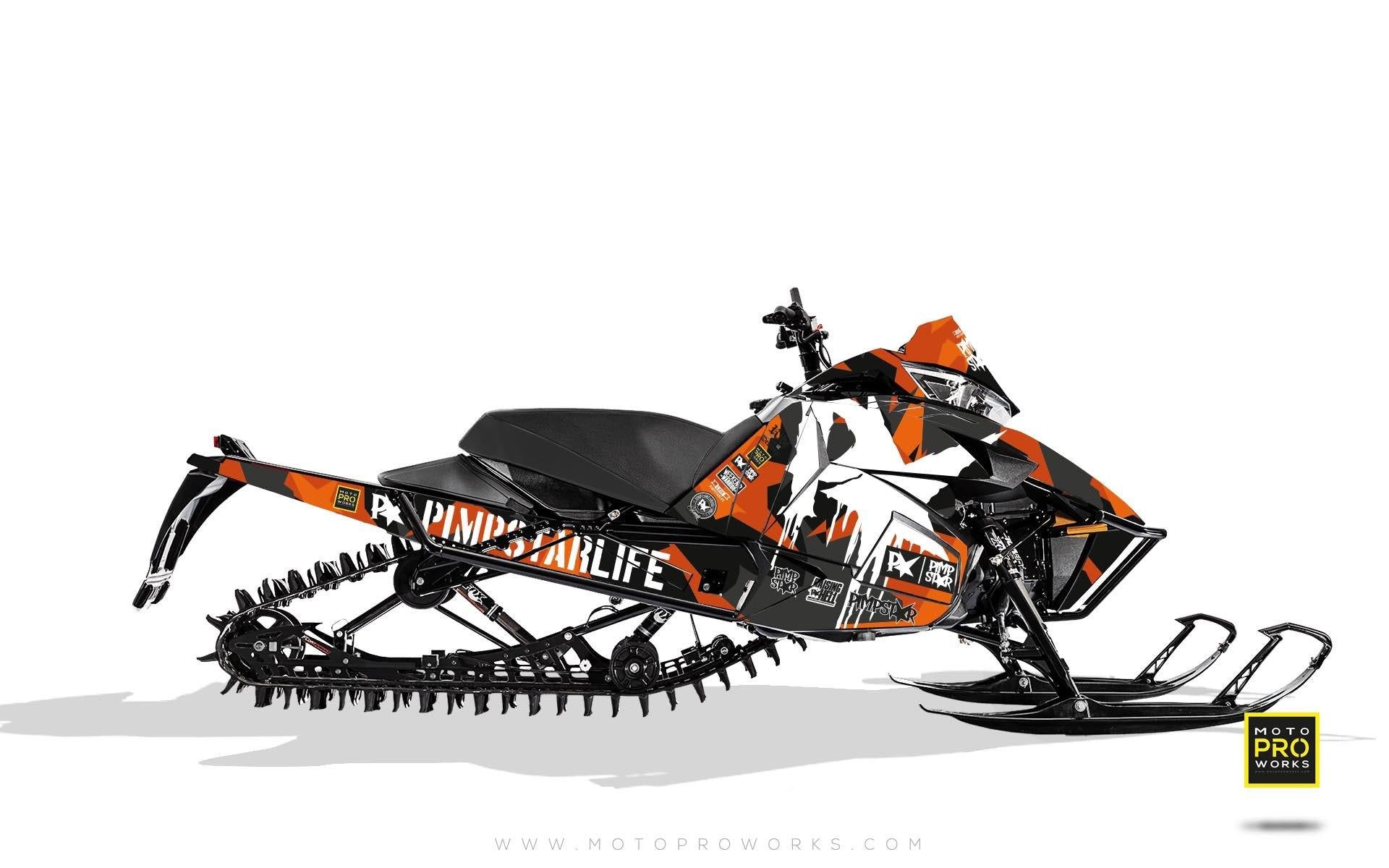 Arctic Cat Graphics - "M90" (orange) - MotoProWorks | Decals and Bike Graphic kit