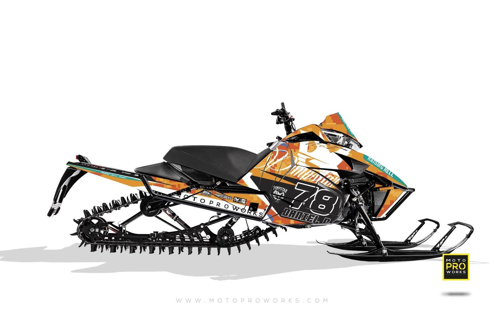 Arctic Cat Graphics - "Marpat" (orange) - MotoProWorks | Decals and Bike Graphic kit
