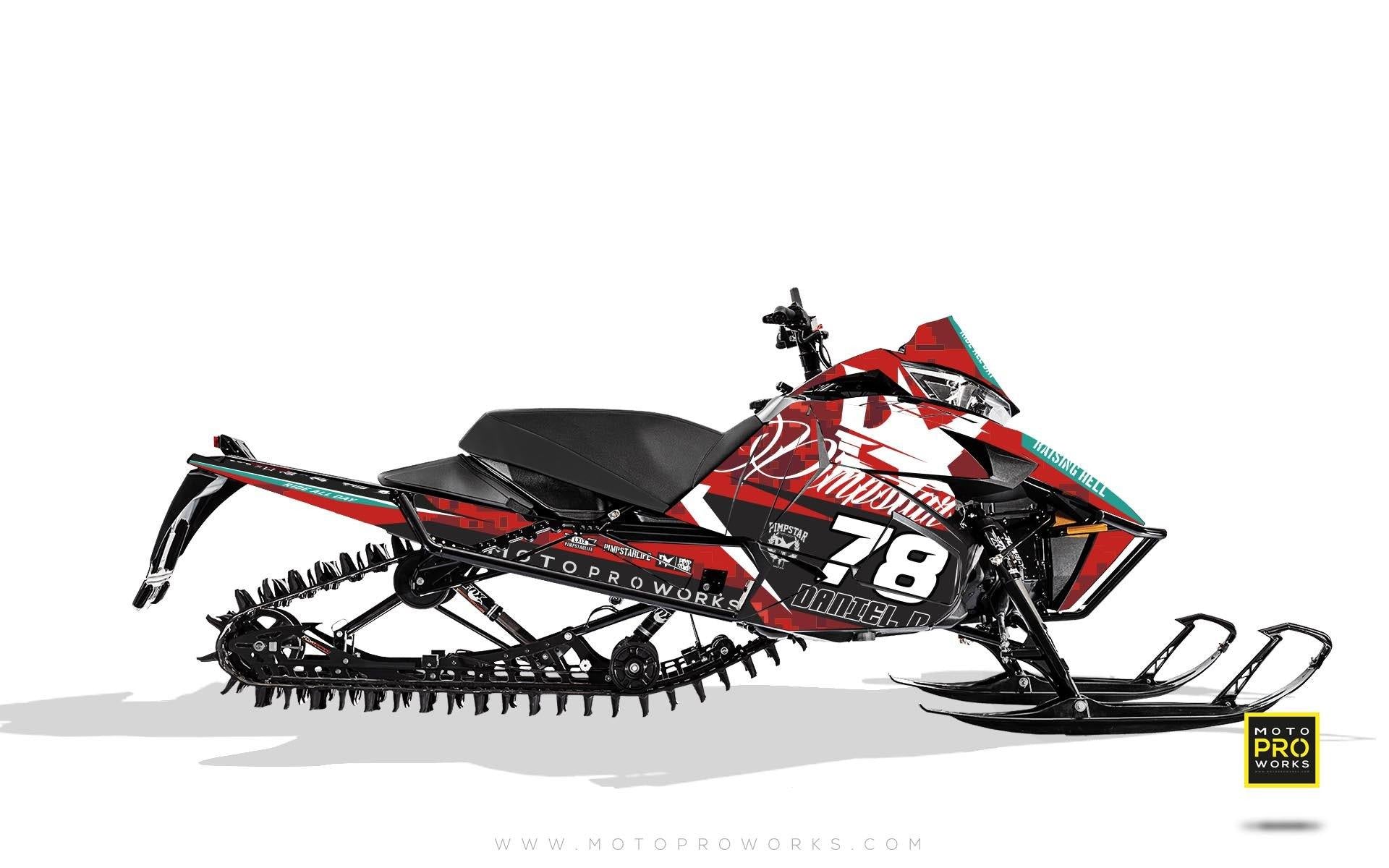 Arctic Cat Graphics - "Marpat" (red) - MotoProWorks | Decals and Bike Graphic kit