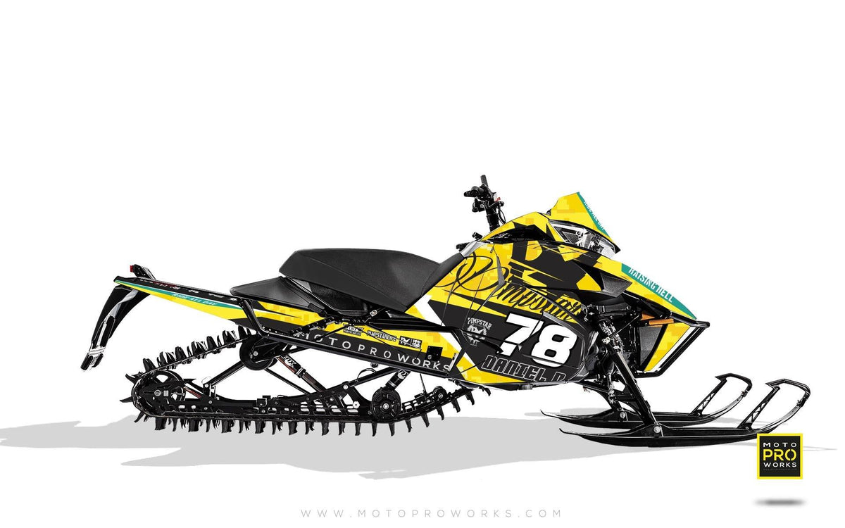 Arctic Cat Graphics - &quot;Marpat&quot; (yellow) - MotoProWorks | Decals and Bike Graphic kit